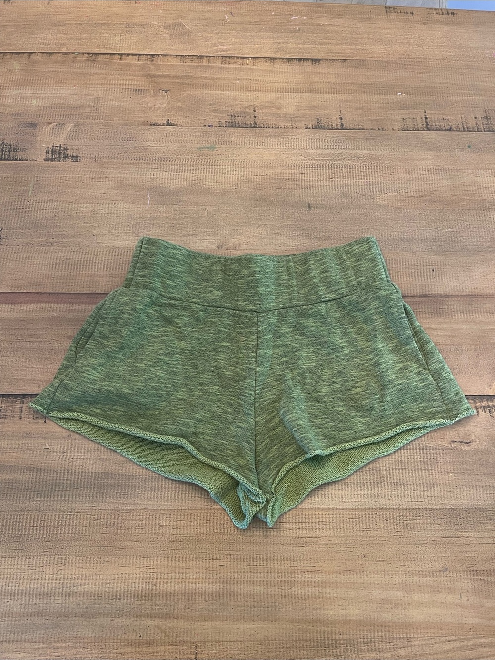 Free People Green Women's Lounge Shorts Thick Band